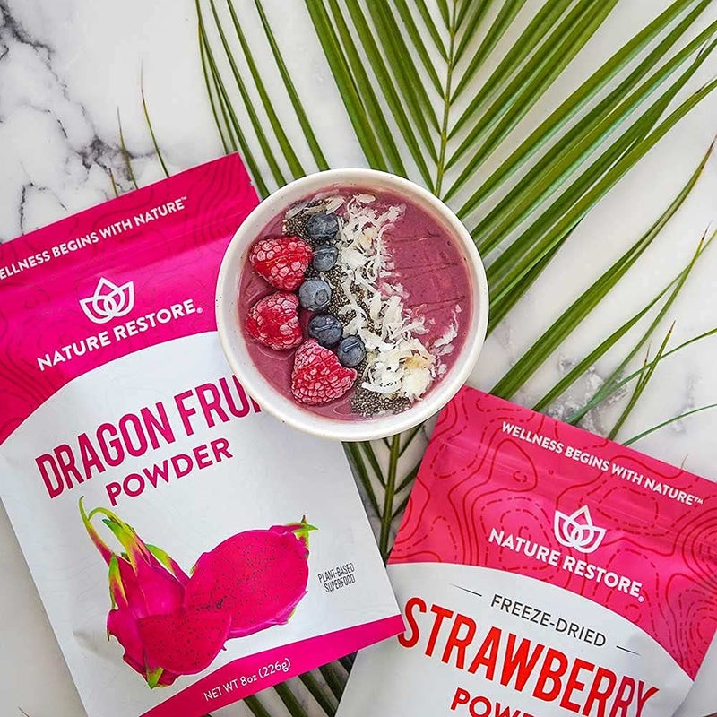 Nature Restore Pink Pitaya Powder, 8 Ounces, Non GMO, Gluten Free, Vegan, Packaged Locally in California - Image 2